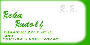 reka rudolf business card